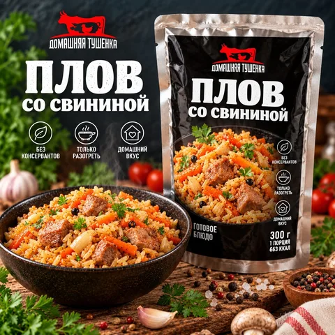 Плов со свининой в ретор 300 гр.