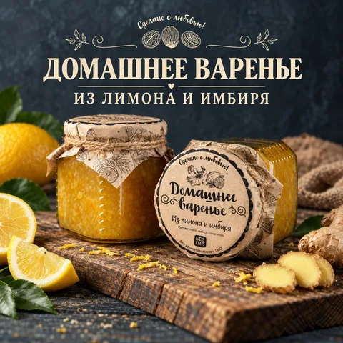 Варенье из лимон-имбирь 250 гр.