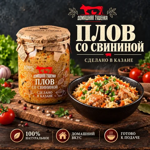 Плов со свининой  500 гр.