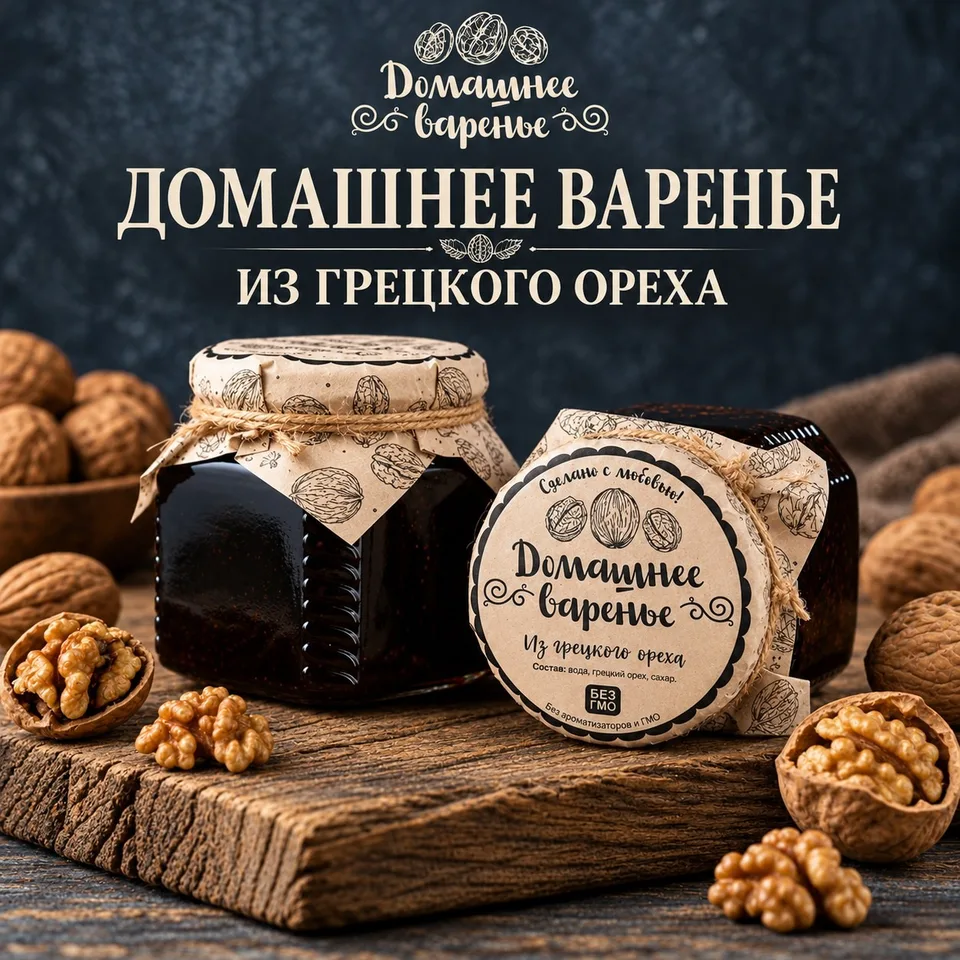 Варенье из грецкого ореха 250 гр.