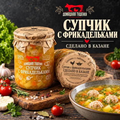 Супчик с фрикадельками 500 гр.